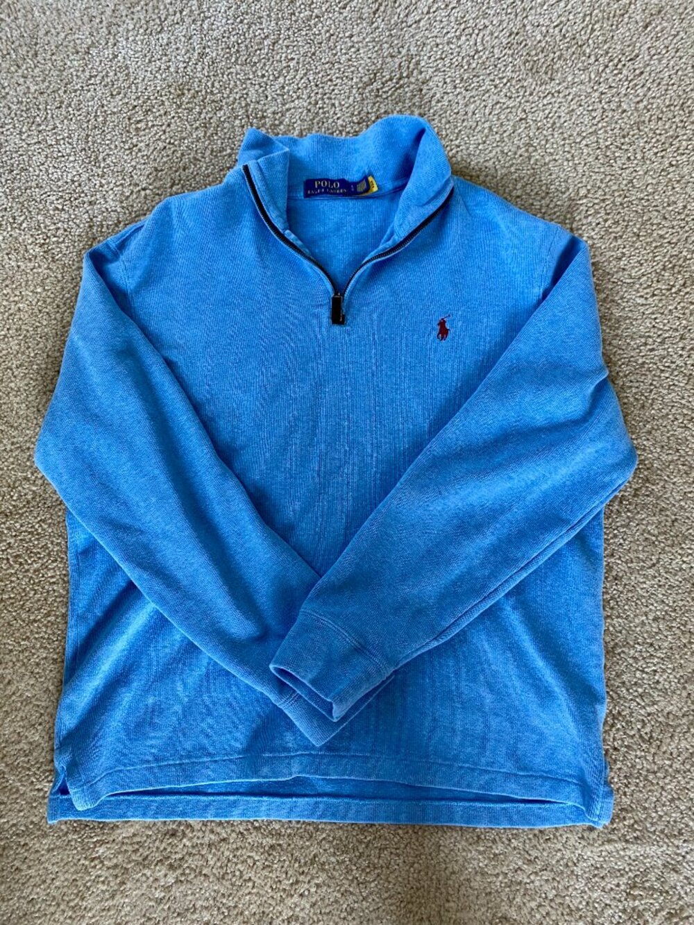 Ralph Lauren 1/4 zip cotton sweater (Mens L size)
